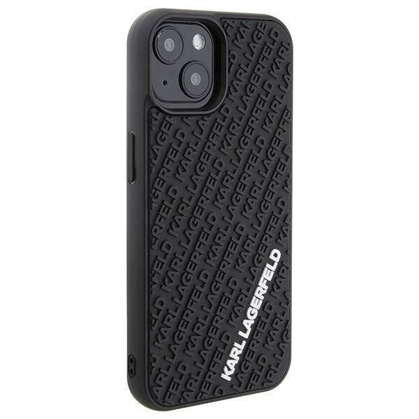 Original Case APPLE IPHONE 15 Karl Lagerfeld Hardcase 3D Rubber Multi Logo (KLHCP15S3DMKRLK) black 3666339164317