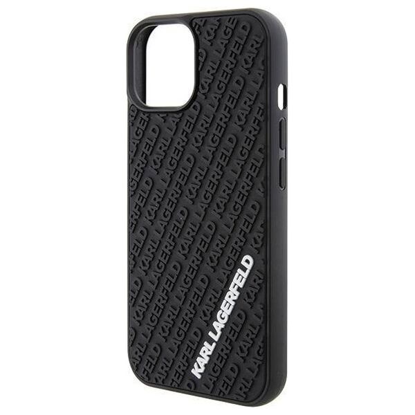 Original Case APPLE IPHONE 15 Karl Lagerfeld Hardcase 3D Rubber Multi Logo (KLHCP15S3DMKRLK) black 3666339164317