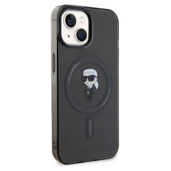 Original Case APPLE IPHONE 15 Karl Lagerfeld Hardcase IML Ikonik MagSafe black 3666339162153