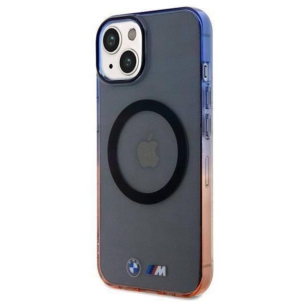 Original Case IPHONE 13 / 14 / 15 BMW Hardcase Gradient Bumper MagSafe (BMHMP15SHTGE) gray 3666339144791