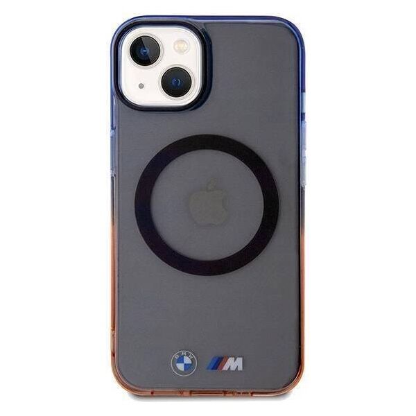Original Case IPHONE 13 / 14 / 15 BMW Hardcase Gradient Bumper MagSafe (BMHMP15SHTGE) gray 3666339144791