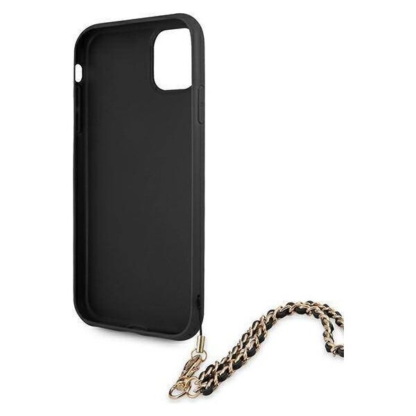 Original Case IPHONE 11 Guess Hardcase Saffiano Chain (GUHCN61SASGBK) black 3666339006037