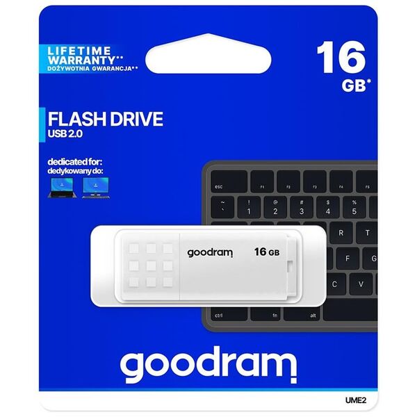 Goodram pendrive 16GB USB 2.0 UME2 white 5908267935651