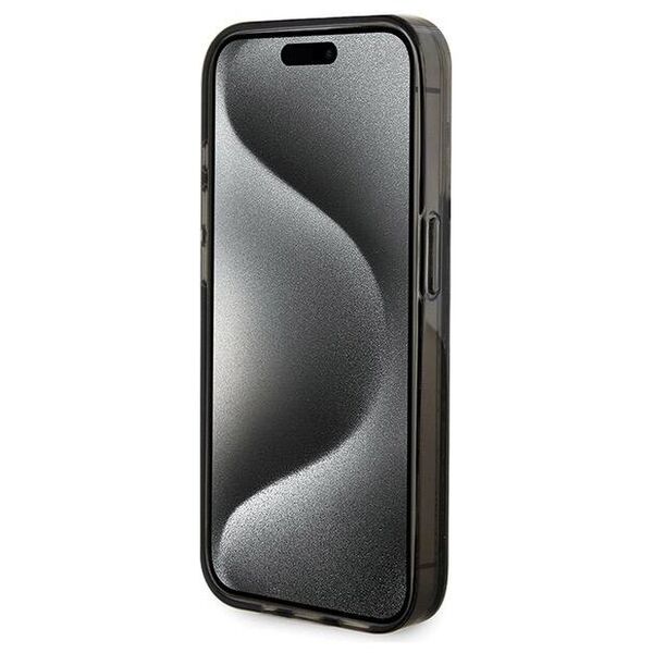 Original Case APPLE IPHONE 15 PRO Guess Hardcase Liquid Glitter Gold Stripes (GUHCP15LLFCSEGK) black 3666339223540