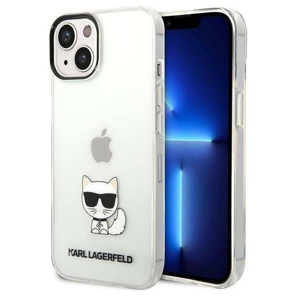 Original Case IPHONE 14 PLUS Karl Lagerfeld Hardcase Choupette Body transparent 3666339076528