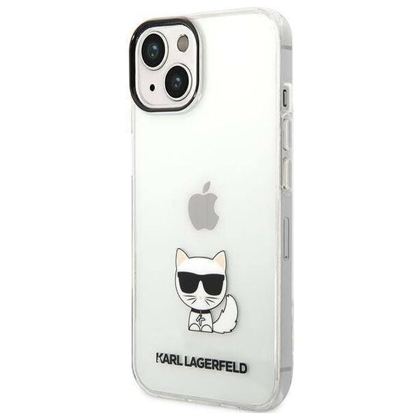 Original Case IPHONE 14 PLUS Karl Lagerfeld Hardcase Choupette Body transparent 3666339076528