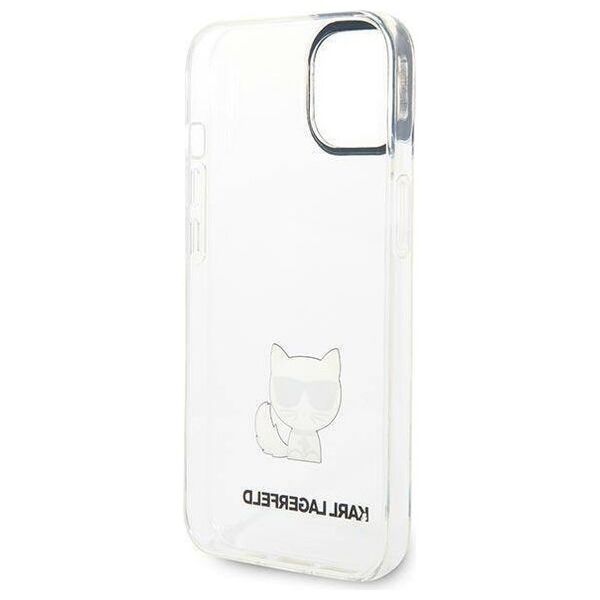 Original Case IPHONE 14 PLUS Karl Lagerfeld Hardcase Choupette Body transparent 3666339076528