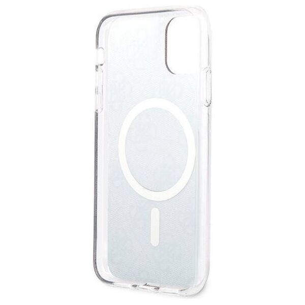 Original Case IPHONE 11 Guess Hardcase 4G Print MagSafe + Wireless Charger (GUBPP13XH4EACSW) black 3666339103361