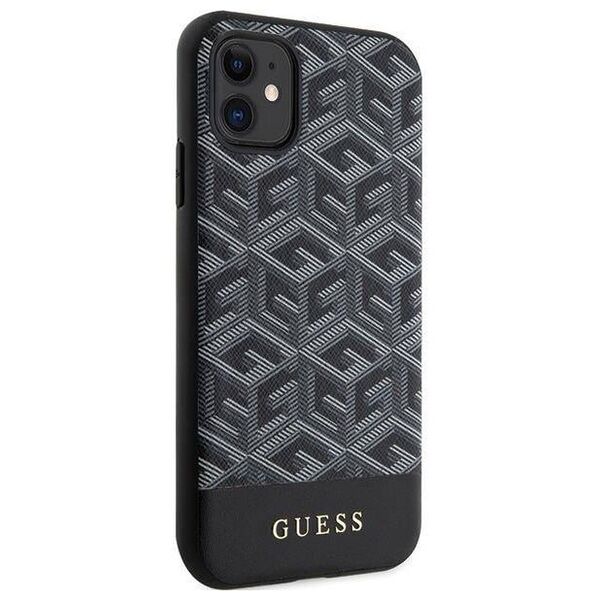 Original Case IPHONE 11 Guess Hardcase GCube Stripes MagSafe (GUHMN61HGCFSEK) black 3666339125905