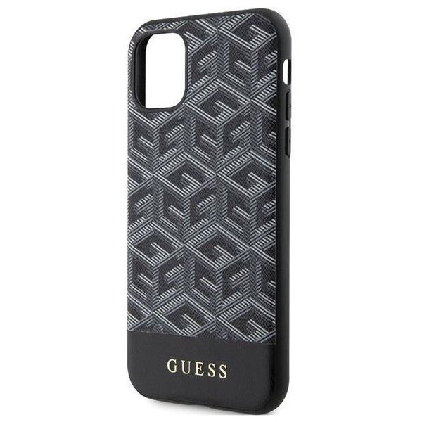 Original Case IPHONE 11 Guess Hardcase GCube Stripes MagSafe (GUHMN61HGCFSEK) black 3666339125905