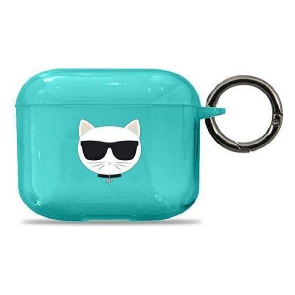 Original Case APPLE AIRPODS 3 Karl Lagerfeld Cover Choupette (KLA3UCHFL) blue 3666339009274
