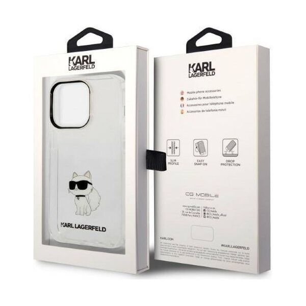 Original Case IPHONE 14 PRO Karl Lagerfeld Hardcase IML NFT Choupette (KLHCP14LHNCHTCT) transparent 3666339087142