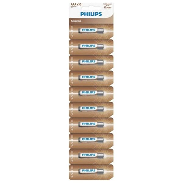 Battery PHILIPS AAA LR03 10pcs blister Entry Alkaline 4895229113497