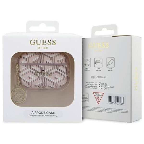 Original Case APPLE AIRPODS PRO 2 Guess GCube Charm (GUAP2PGCE4CP) pink 3666339171209