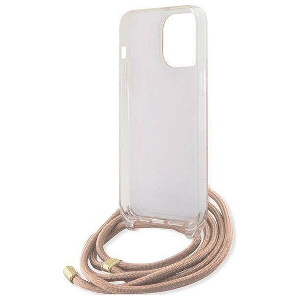 Original Case APPLE IPHONE 15 PRO MAX Guess Hardcase Crossbody Cord 4G Print (GUHCP15XHC4SEP) pink 3666339148379
