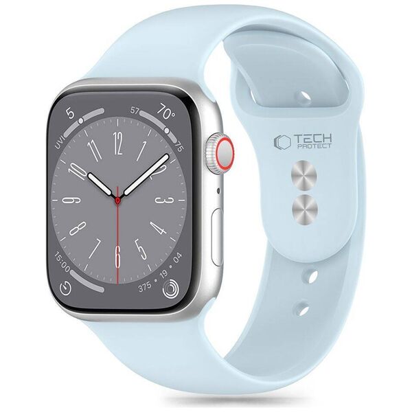 Strap for APPLE WATCH 3 / 4 / 5 / 6 / 7 / 8 / 9 / SE (38 / 40 / 41 MM) Tech-Protect Silicone Sky light blue 5906302310128