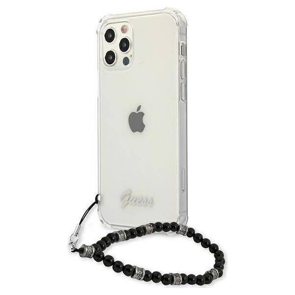 Original Case IPHONE 12 / 12 PRO Guess Hardcase Black Pearl (GUHCP12MKPSBK) transparent 3666339003708