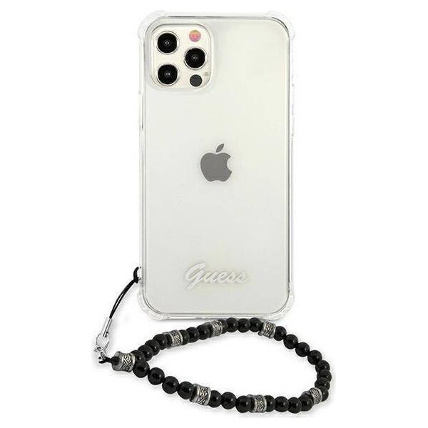 Original Case IPHONE 12 / 12 PRO Guess Hardcase Black Pearl (GUHCP12MKPSBK) transparent 3666339003708