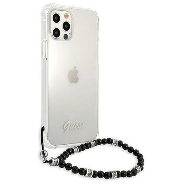 Original Case IPHONE 12 / 12 PRO Guess Hardcase Black Pearl (GUHCP12MKPSBK) transparent 3666339003708