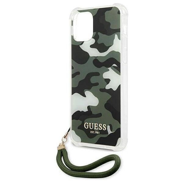 Original Case IPHONE 12 / 12 PRO Guess Hardcase Camo Collection (GUHCP12MKSARKA) green 3666339004095