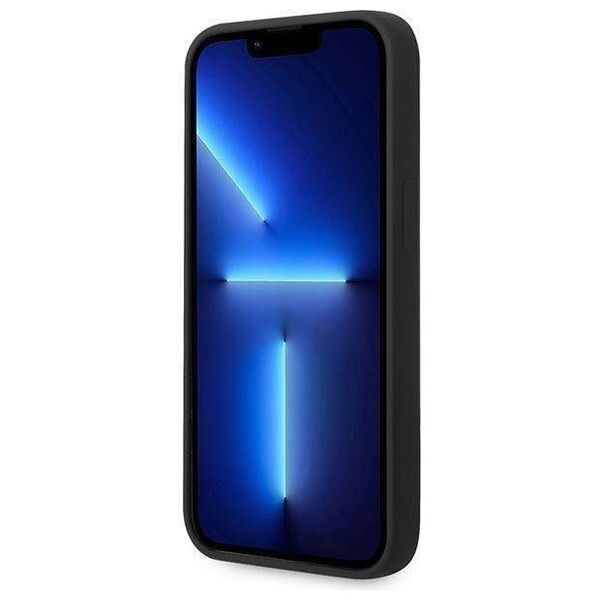 Case IPHONE 14 PLUS Guess Hardcase Silicone Triangle black 3666339065850