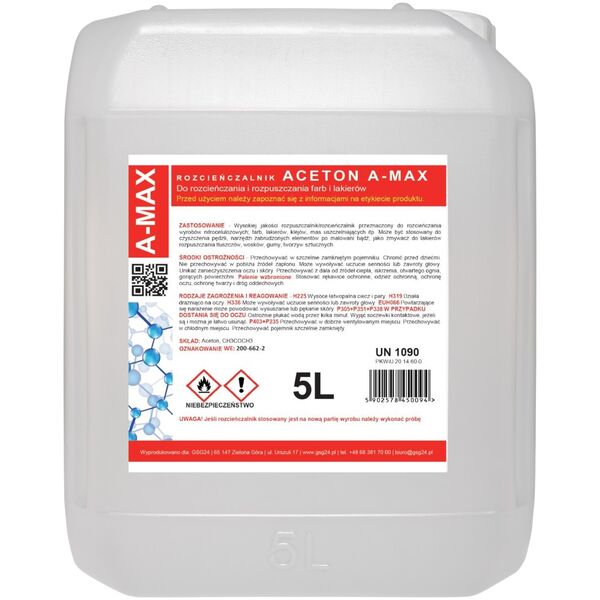 Acetone solvent remover A-MAX 5L