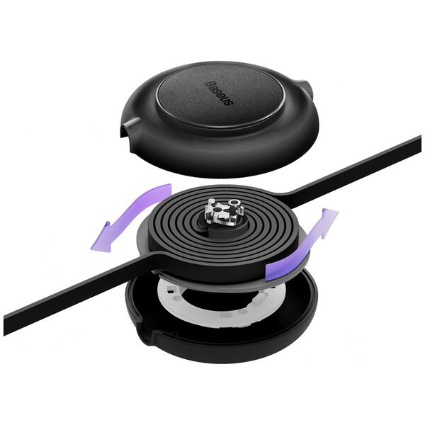 Baseus cable Bright Mirror 2 3w1 USB - micro USB + Lightning + USB-C 1,1m 3,5A black retractable 6932172609030