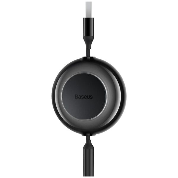 Baseus cable Bright Mirror 2 3w1 USB - micro USB + Lightning + USB-C 1,1m 3,5A black retractable 6932172609030