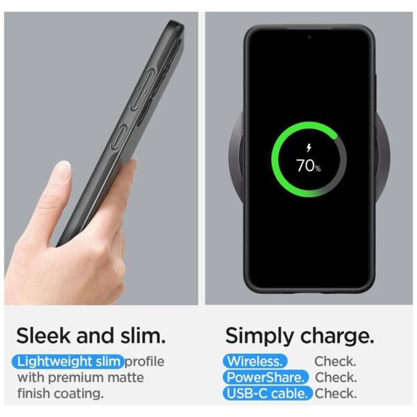 Case SAMSUNG GALAXY S24 Spigen Thin Fit black 8809971222198