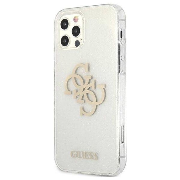 Original Case IPHONE 12 PRO MAX Guess Hard Case Glitter 4G Big Logo (GUHCP12LPCUGL4GTR) transparent 3666339004941