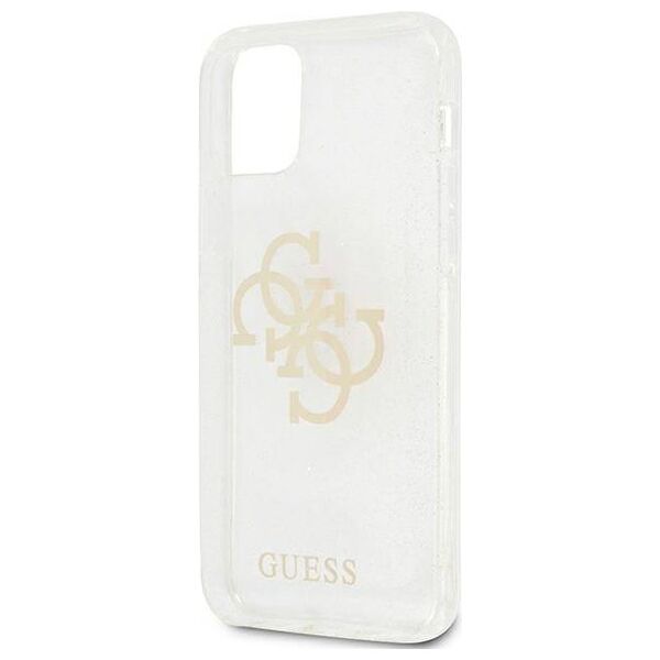 Original Case IPHONE 12 PRO MAX Guess Hard Case Glitter 4G Big Logo (GUHCP12LPCUGL4GTR) transparent 3666339004941