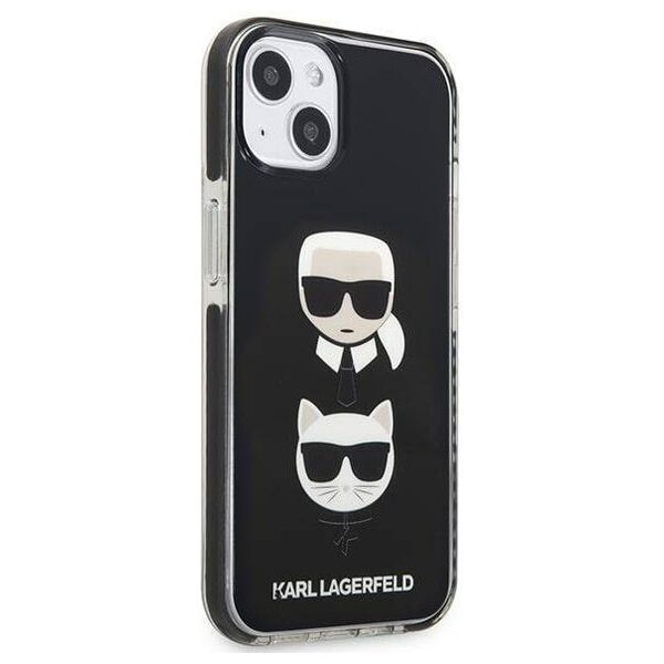Original Case IPHONE 13 Karl Lagerfeld Hardcase Karl&Choupette Head black 3666339048655