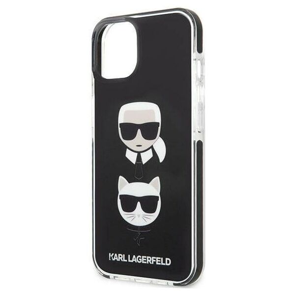 Original Case IPHONE 13 Karl Lagerfeld Hardcase Karl&Choupette Head black 3666339048655